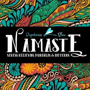 ⭐ NEW Namaste Stress Relieving Mandalas Patterns Coloring Book by Papeterie Bleu